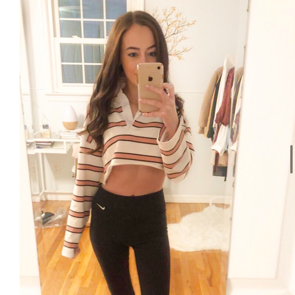 Missguided Cropped Rugby Top - Picture 2 of 2
